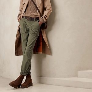 Banana Republic Slim Utility Pants, size 12, green